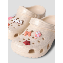 NAME IT Clogs Fame Créme De Pêche Glitter